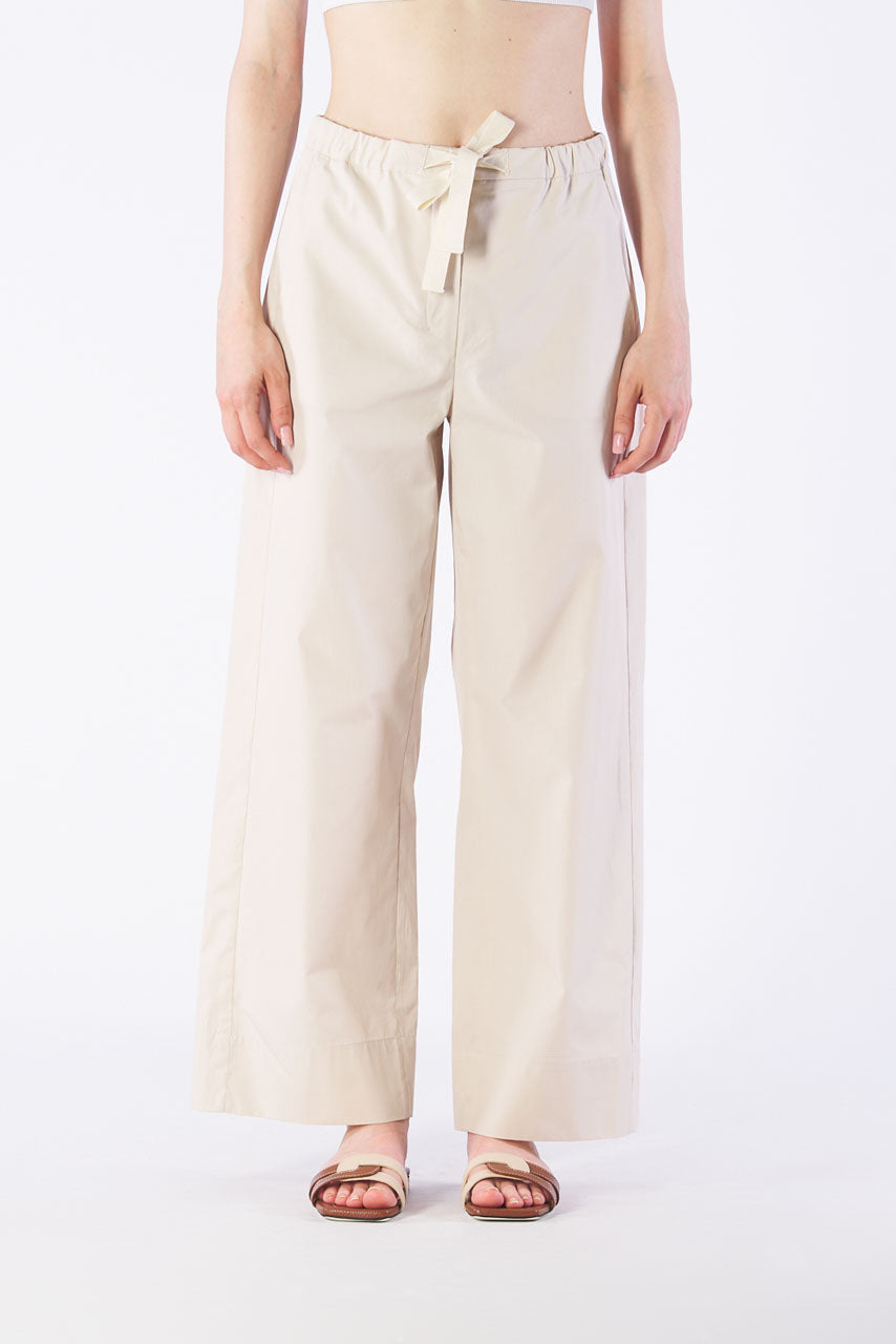 silver cotton poplin trousers