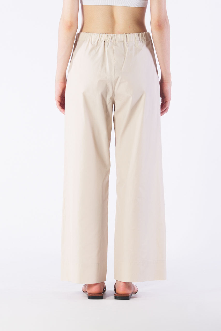 silver cotton poplin trousers