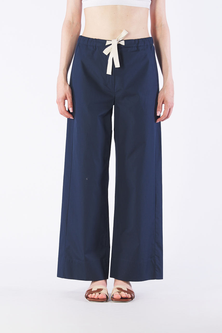 silver cotton poplin trousers