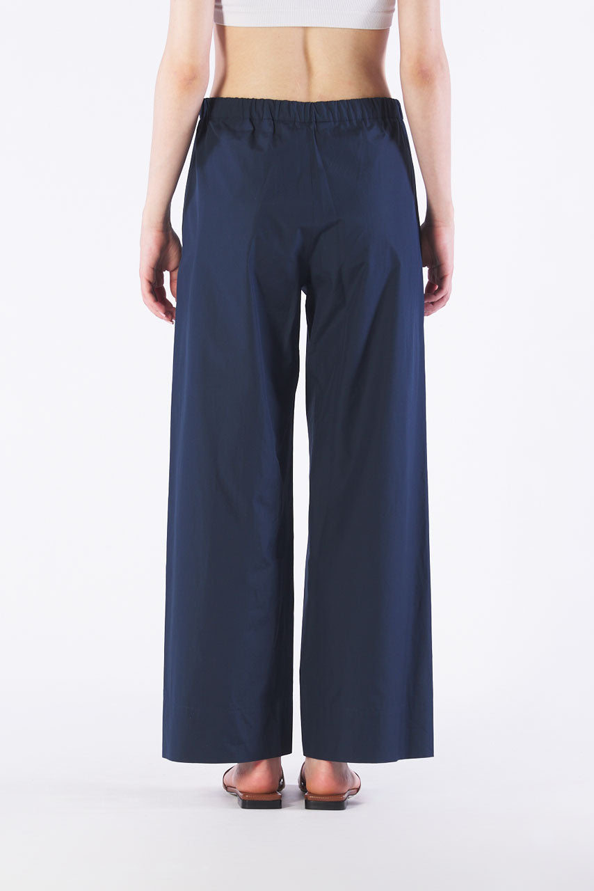 silver cotton poplin trousers